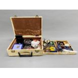 A jewellery box and contents.