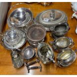 A quantity of mixed silver plate.