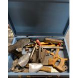A vintage case of old tools etc.