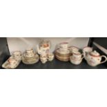 A Foley bone china Montrose pattern part coffee set (five tea plates), together with a very pretty