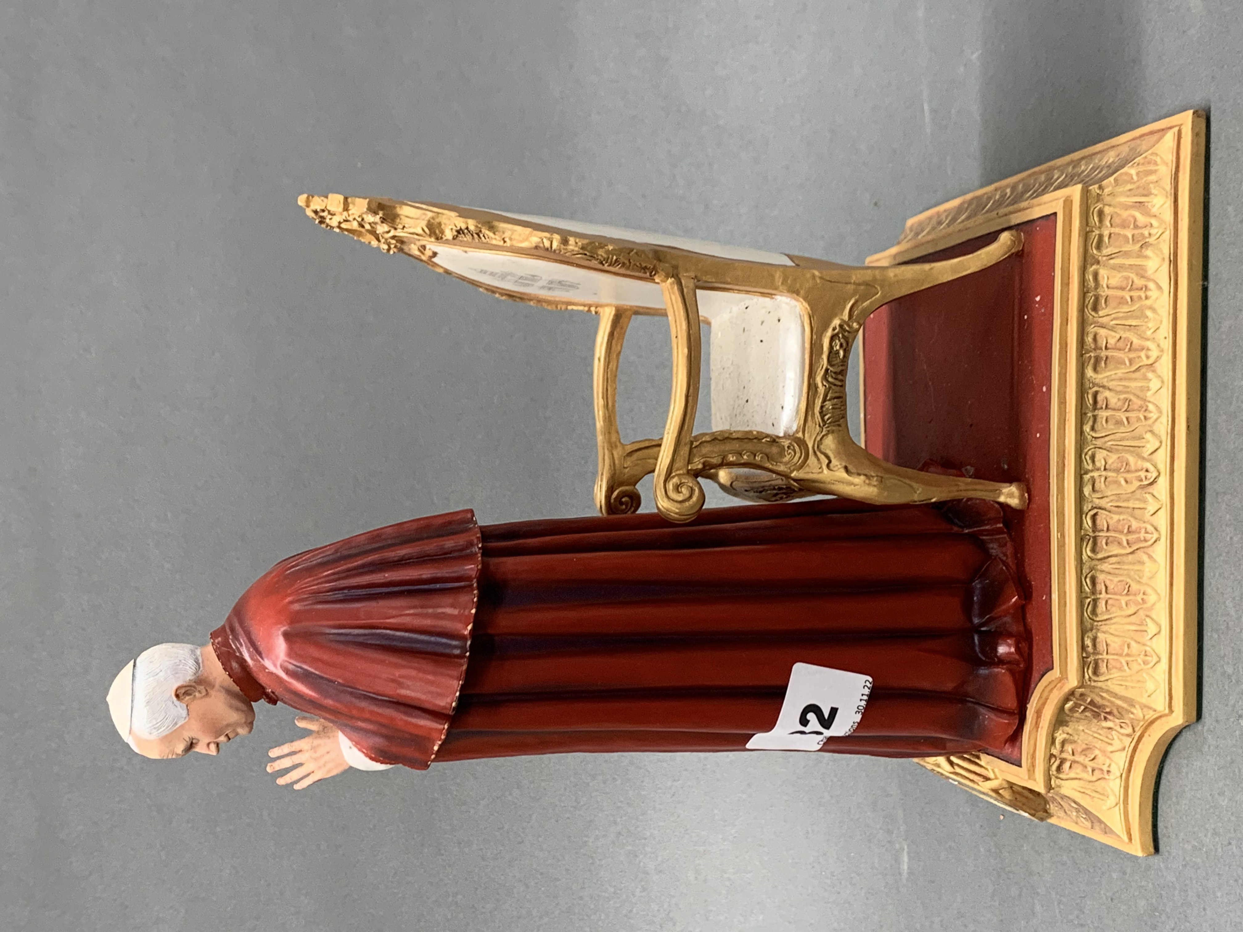 A Danbury Mint composition figure of Pope John Paul II, H. 26cm. - Image 2 of 2