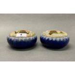 A pair of Royal Doulton Stoneware ashtrays, Dia. 13cm, H. 7cm.