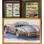 A quantity of racing car posters etc.