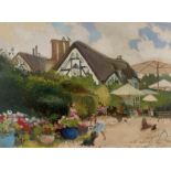 Yana Barabash, "Summer in Shanklin /isle of Whight", framed oil on canvas , 30 x 40cm, c. 2020. I