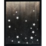 Giada Rotundo, "Sfaville", framed oil and resin on canvas, 50 x 40cm, c. 2021. A night sky where you
