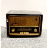 A Bush bakelite radio, 42 x 30 x 20cm.