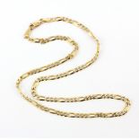 A 9ct yellow gold chain necklace, L. 44cm.