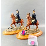 Two resin figures of the Duke of Wellington, H. 32cm.