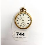 A lovely gent's Elgin gold plated pocket watch, appears to be in working order.