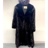 A vintage dark mink coat, L. 110cm.