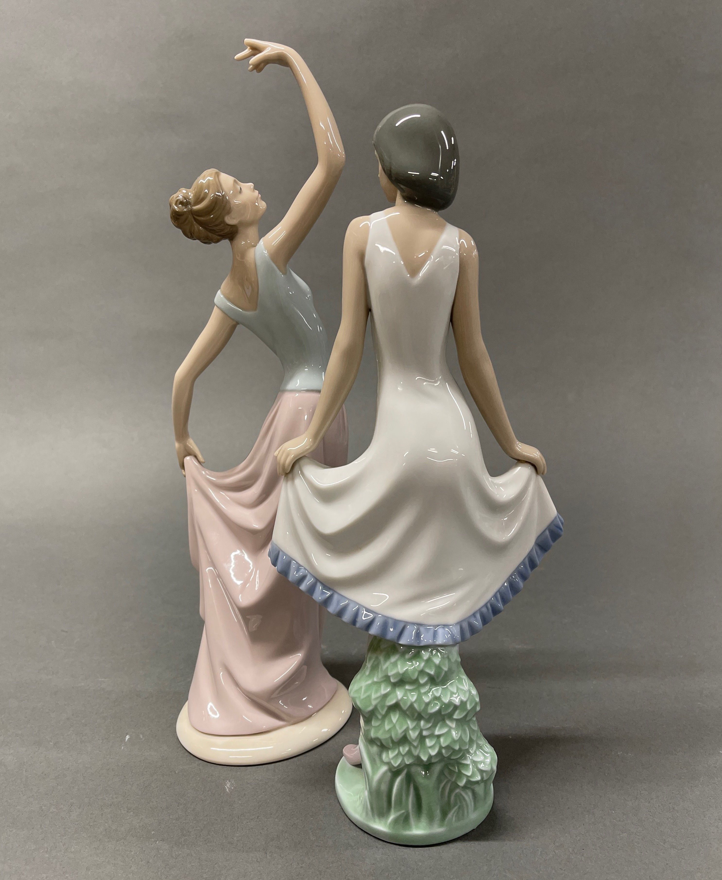 Two Nao porcelain figureines, tallest H. 34cm (AF to finger.) - Image 2 of 2