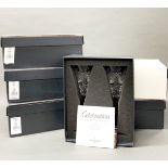 Six boxed pairs of Waterford crystal celebration toasting flutes, H. 26cm, five year limited edition