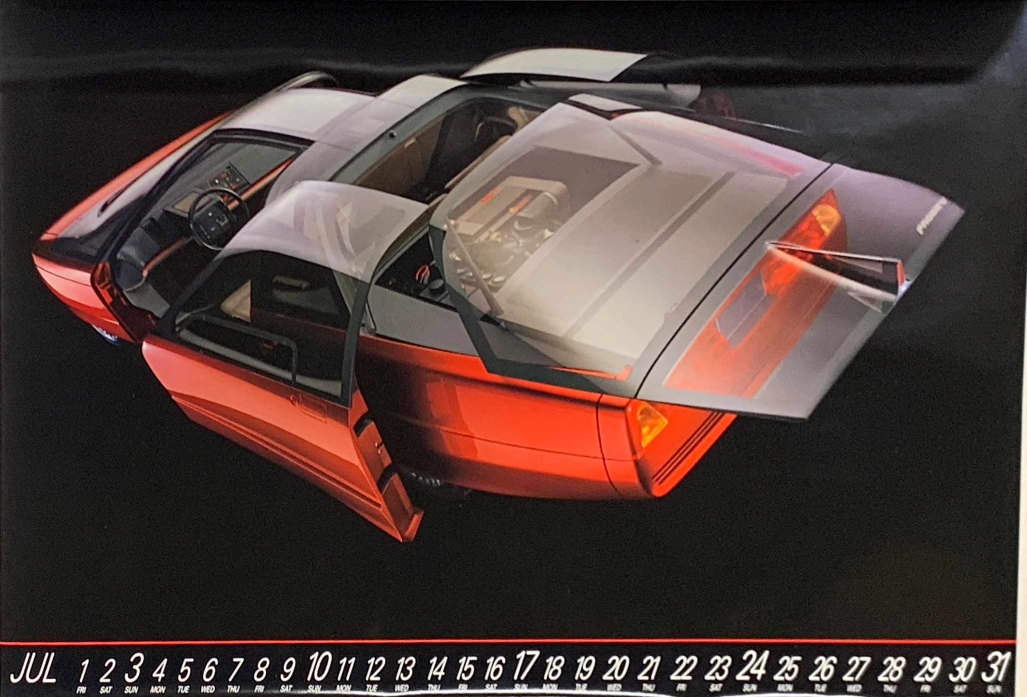 A 1988 Ford motorcar calendar, calendar size 52 x 40cm. - Image 3 of 3