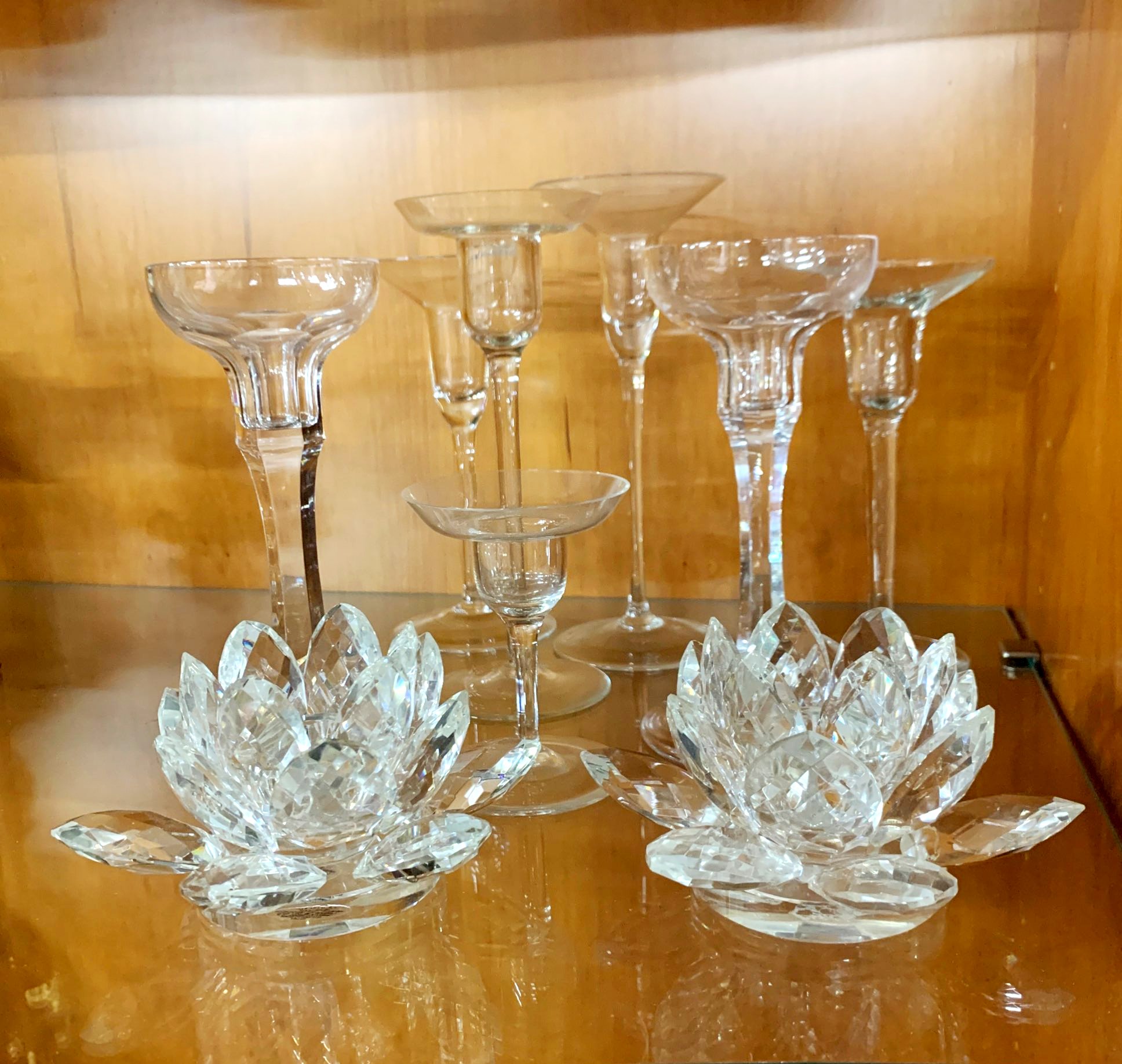 A group of good crystal glassware.