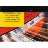 A 1988 Ford motorcar calendar, calendar size 52 x 40cm.