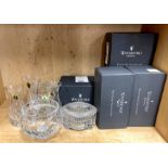 A group of Waterford crystal items (Nocturn collection) with boxes.