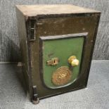 An early 20th century Samuel Withers & co heavy iron safe, 43 x 39 x 56cm.