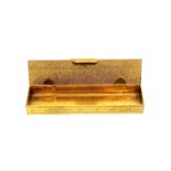 A lovely gilt metal box, 15 x 3.5 x 2cm.