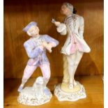 Two unusual Wedgwood porcelain figures of the Rosen kavelier and the Shepard, tallest H. 22cm.