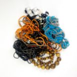 A quantity of mixed beaded jewellery.