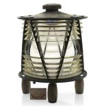 A FRESNEL LAMP HOUSING, POSSIBLY FOR A RIVER ESTUARY, 19TH CENTURY