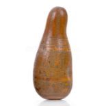 A LARGE CARVED SAILORWORK GOURD, CIRCA 1840