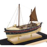 AN INTERESTING R.N.L.I. PRESENTATION TYPE MODEL OF THE FIRST MOTORISED LIFEBOAT, THE SAMUEL OAKES,