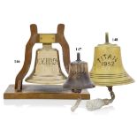 THE SHIP’S BELL FROM THE M.V. MACHON, BUILT FOR THE OCEAN S.S. CO. LTD BY CALEDON SHIPBUILDING &