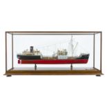 A BUILDER’S BOARDROOM MODEL FOR THE TANKER M.V. ARDUITY, BUILT BY GRANGEMOUTH DY FOR F.T. EVERARD &