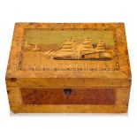 A TRINITY HOUSE BOX DEPICTING BRUNEL'S S.S. GREAT BRITAIN, CIRCA 1860