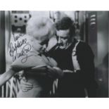 Actress Barbara Windsor signed 12x8 black and white photo montage from the Carry On British comedy