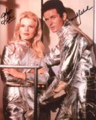 Lost in Space 8x10 photo signed by Mark Goddard and Marta Kristen. Good condition. All autographs