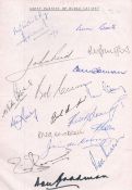 Cricket Legends multi signed 8x6 sheet includes 17 fantastic signatures such as Don Bradman, Bill