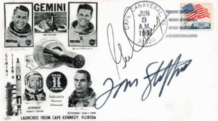 Space Gemini 9 Cacheted launch cover dated June 3rd, 1966, with the images of original crew