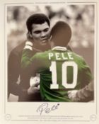 PELE Handsigned 20x16in size. Colourised Print. Limited Edition 86/100. Sporting Legends,