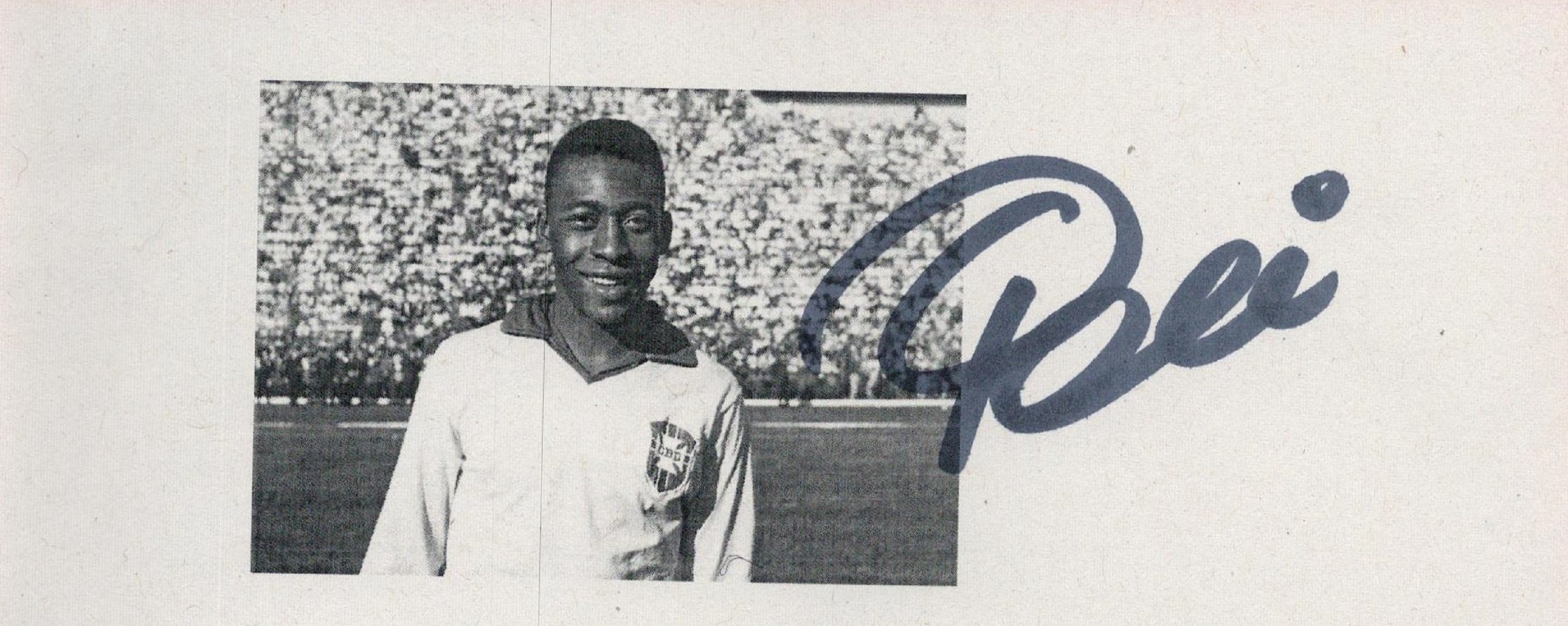Pele Brazil Football Legend Signed Page With Picture. Good condition. All autographs come with a