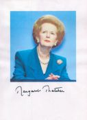 Margaret Thatcher signed 8x6 colour photo print. Good condition. All autographs come with a