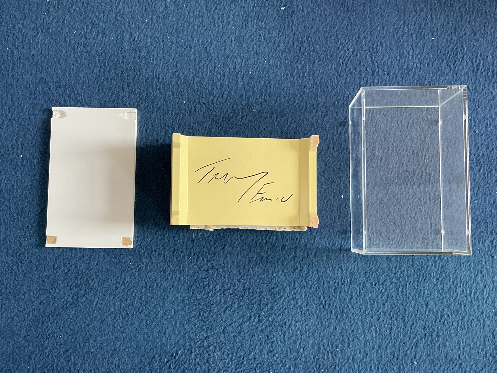 Tracey Emin signed Bed display signature on the underneath of the bed housed in a plastic display - Image 2 of 2