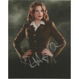 Actress Hayley Atwell signed colour photo from the 2011 film Captain America: The First Avenger.