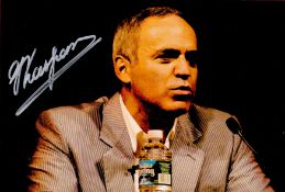 Gary Kasparov Chess Grand Master 2 signed 12x8 colour photos. Garry Kimovich Kasparov ( 13 April