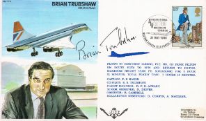 Brian Trubshaw signed commemorative flown FDC PM Air International Tattoo Greenham Common 31st May