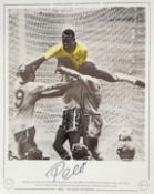 PELE Handsigned 20x16in size. Colourised Print. Limited Edition 78/100. Sporting Legends,