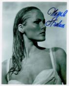 Ursula Andress signed black and white photo. Ursula Andress (born 19 March 1936) is a Swiss actress,