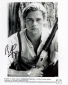 Brad Pitt Actor Signed Legends Of The Fall 8x10 Promo Photo. Good condition. All autographs come