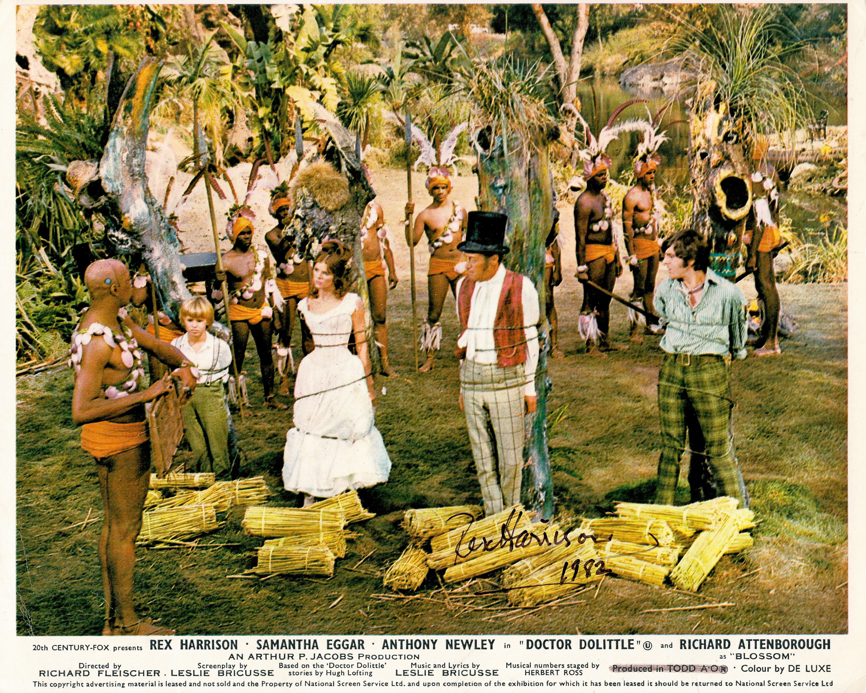 Rex Harrison (1908-1990) Actor Signed Doctor Dolittle 8x10 Promo Photo. Good condition. All