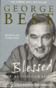 George Best (1946-2005) Football Legend Signed Paperback Book 'Blessed'. Good condition. All