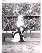 1936 Berlin Olympics long jumper Basil Dickinson signed 8x10 photo. Good condition. All autographs