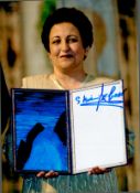 Shirin Ebadi signed 12x8 colour photo. Shirin Ebadi ( born 21 June 1947) is an Iranian political