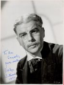 Emlyn Williams signed 10x8 black and white photo. George Emlyn Williams, CBE (26 November 1905 -