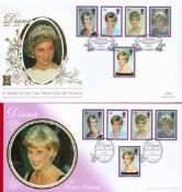 2 Fantastic Princess Diana Benhams FDCs with Stamps and Postmarks. First Cover Diana-The People's